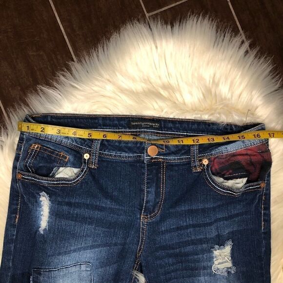 Twenty one black low rise jeggings flex denim sz 11/12 - Picture 5 of 7